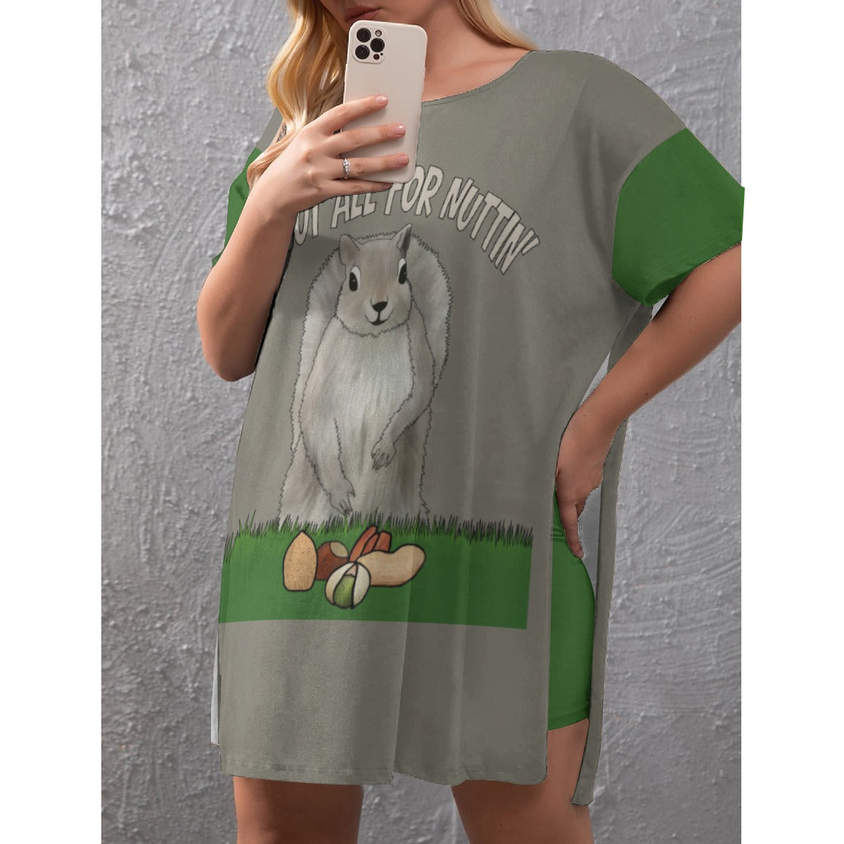 Nuttin - shorts set - pumice grey