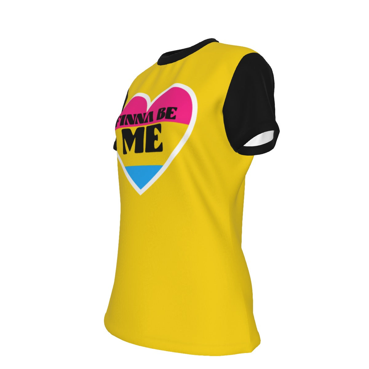 Finna Me - Pan - round neck tee - yellow