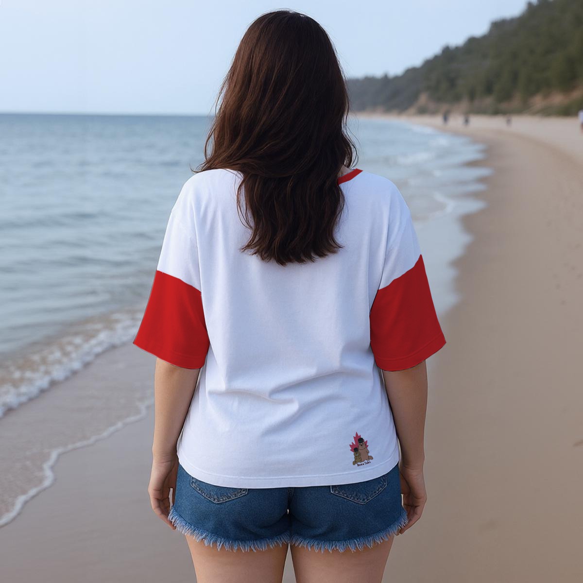 Canada - Talk to me, Moose - red and white - casual V neck tee