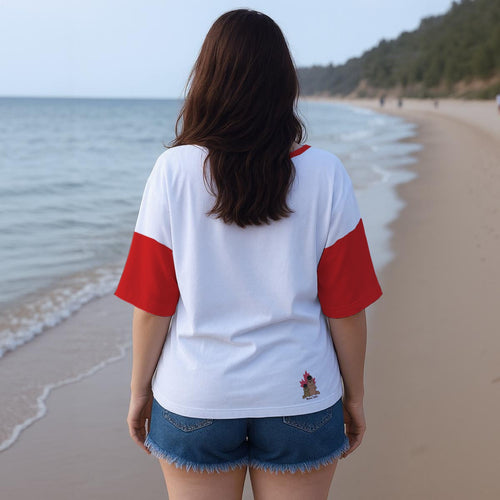 Canada - Talk to me, Moose - red and white - casual V neck tee