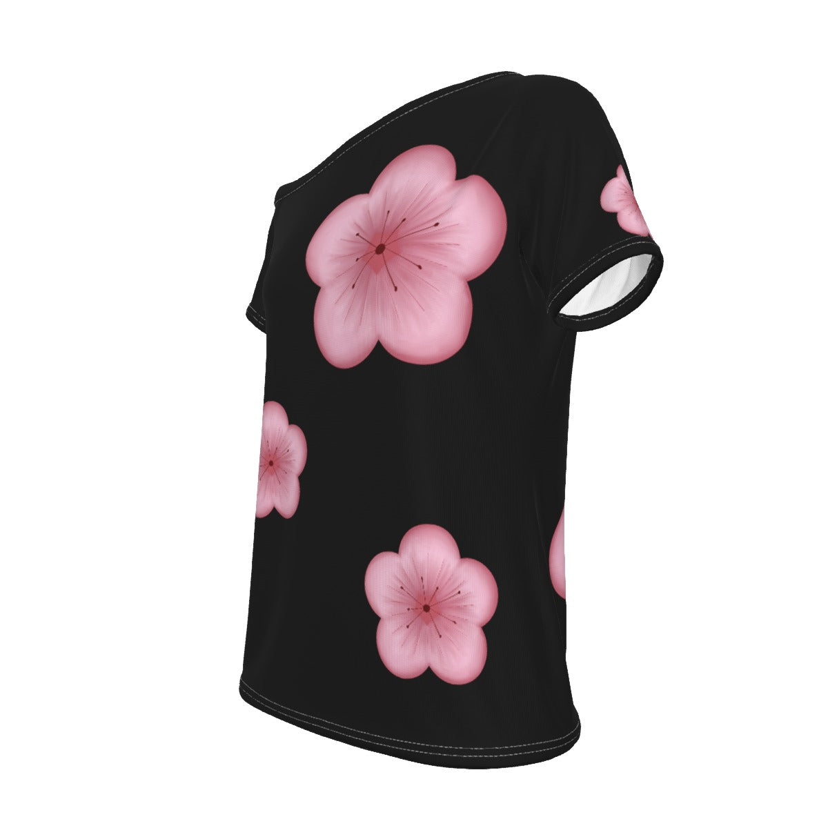 Plum Blossoms - Off Shoulder - black