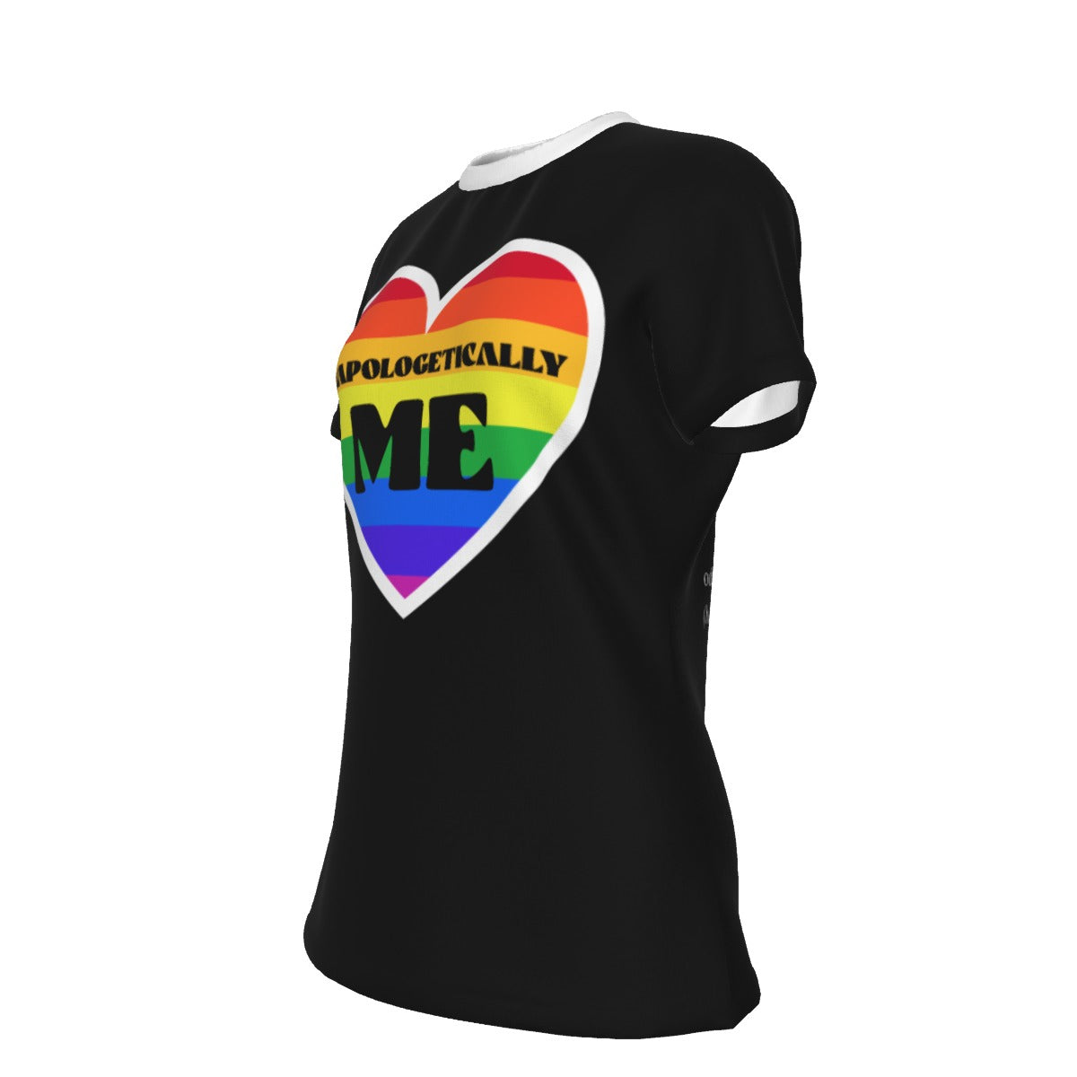 Pride - Rainbow - round neck tee - black