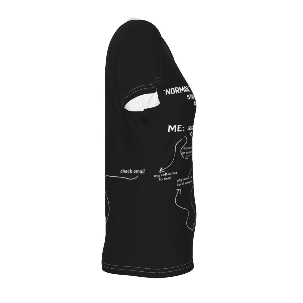 ADHD Me - V neck tee - black