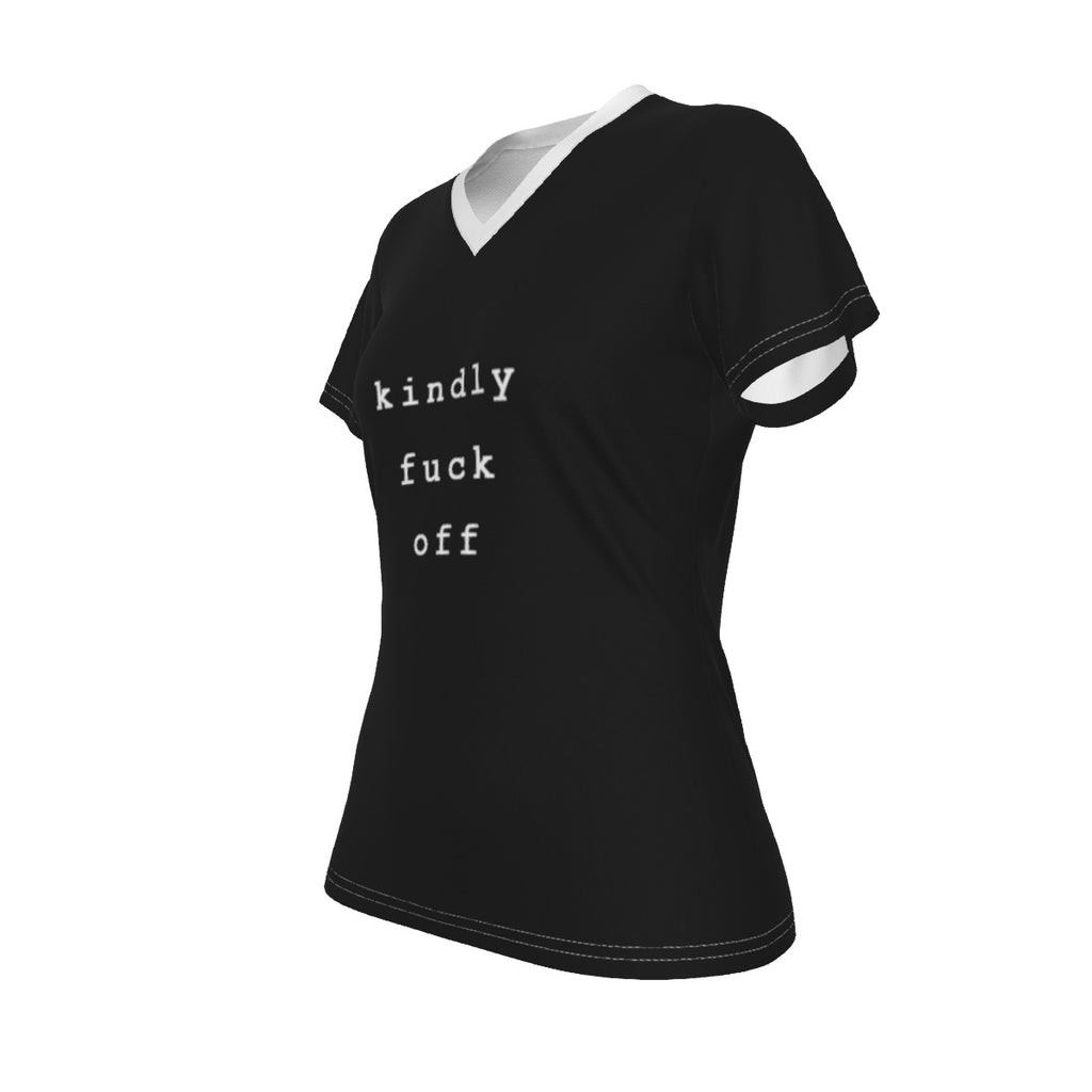 KFO - white on black - V neck