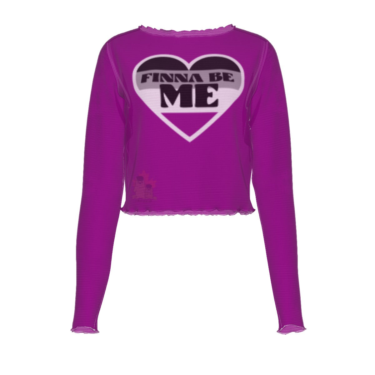 Finna Me - Asexual - mesh crop - purple