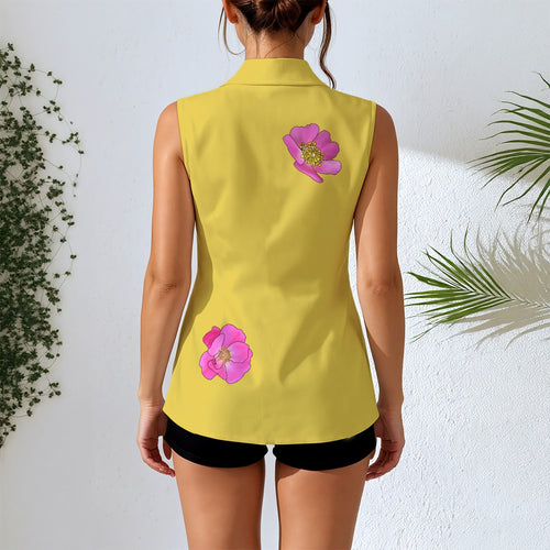 Alberta Primrose - sleeveless blazer - yellow
