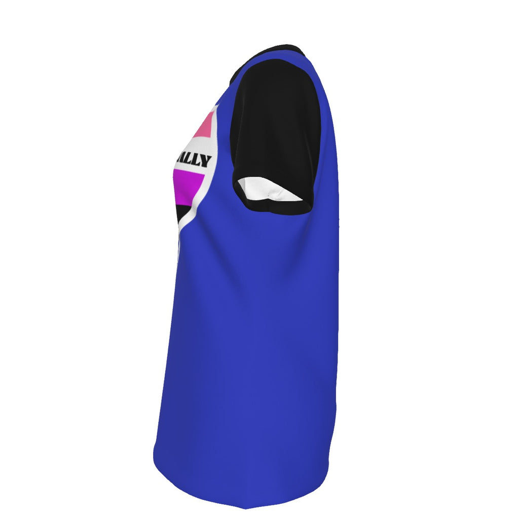 Pride - Gender Fluid - round neck tee - blue
