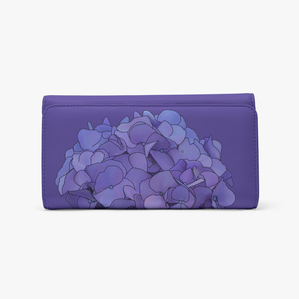 Hydrangea - periwinkle - wallet