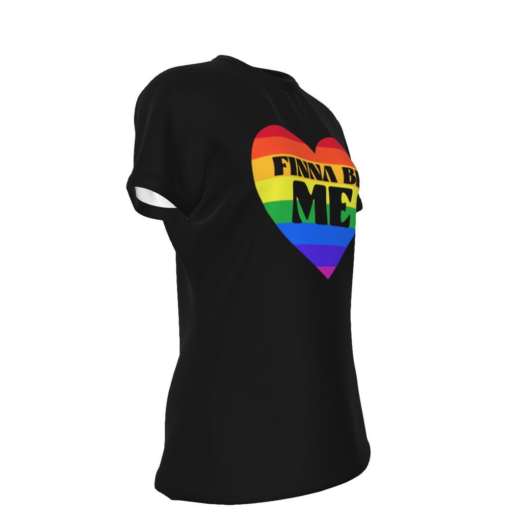 Finna Me - Rainbow - Pride - round neck - black
