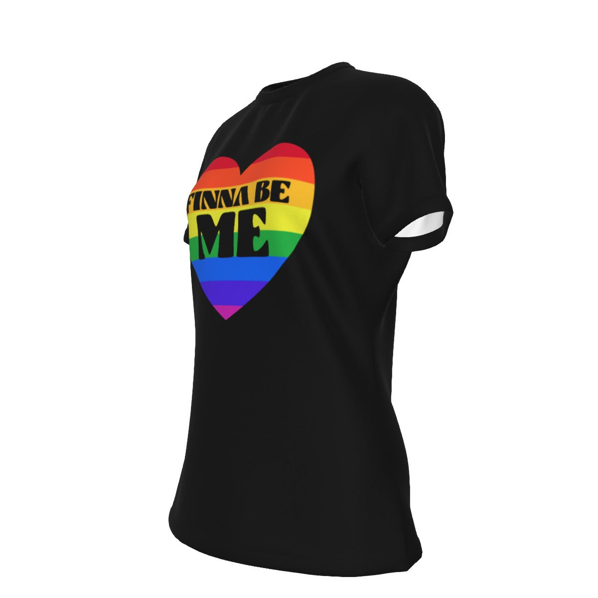 Finna Me - Rainbow - Pride - round neck - black