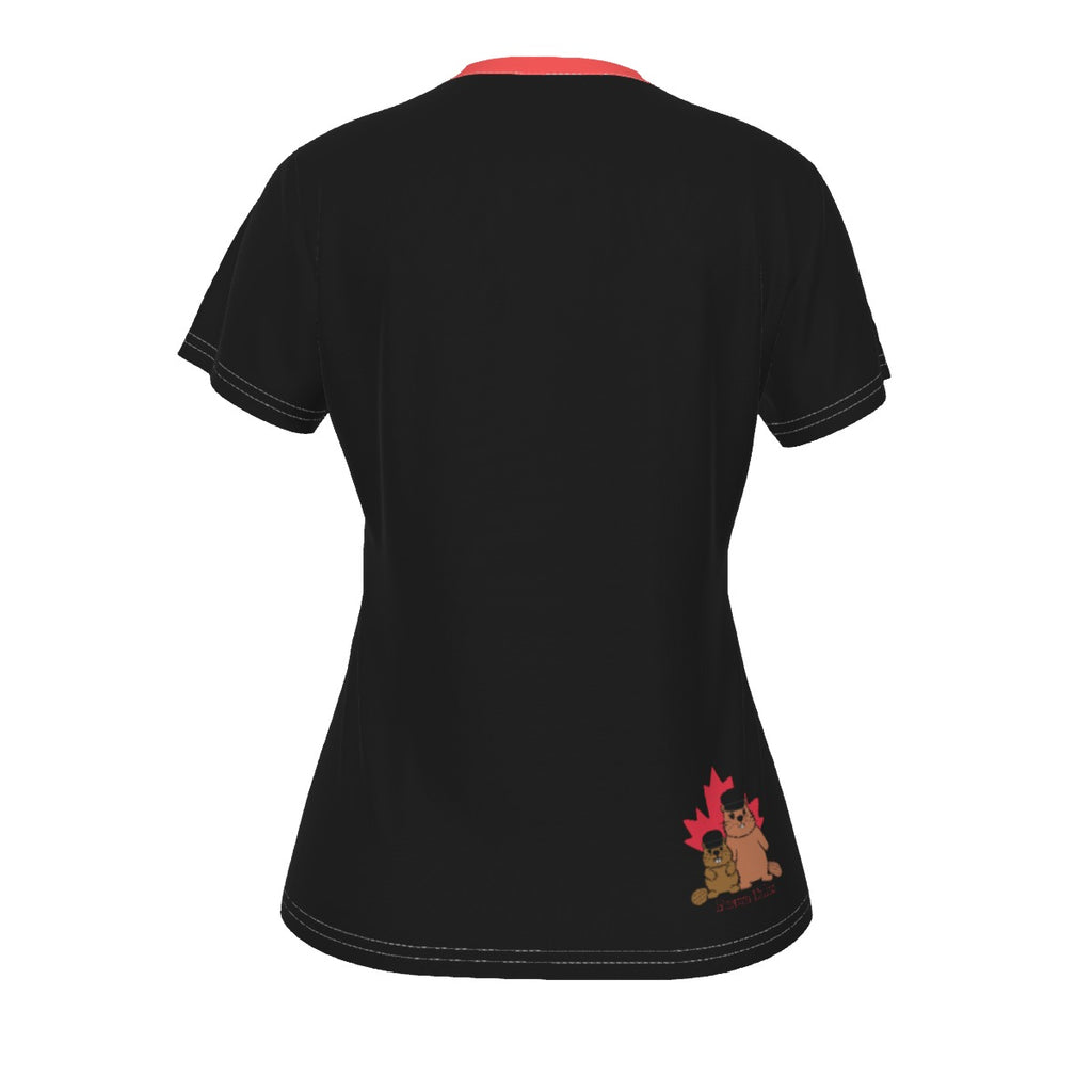 Ready for the Day - V neck tee - black