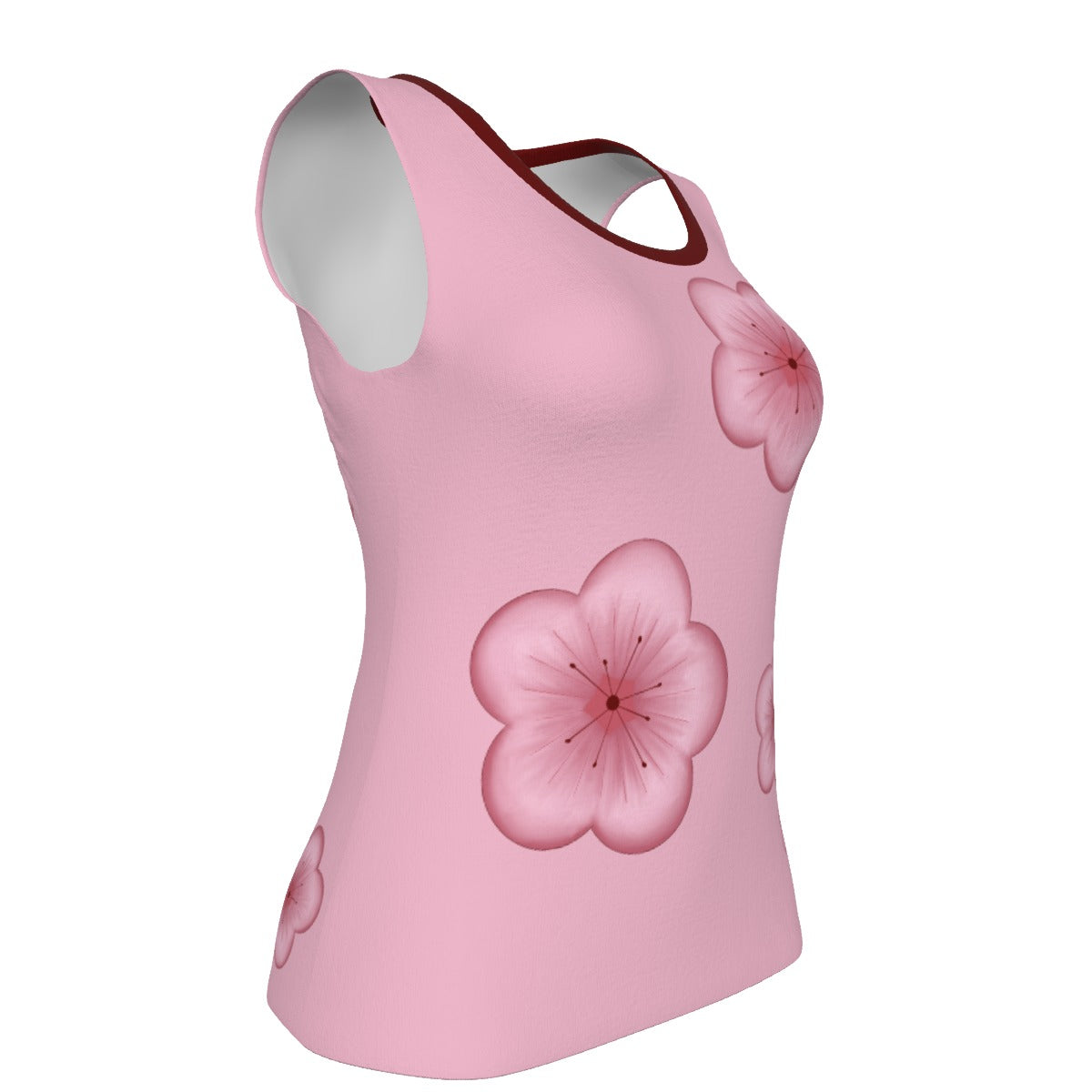 Plum Blossoms - U tank - pink