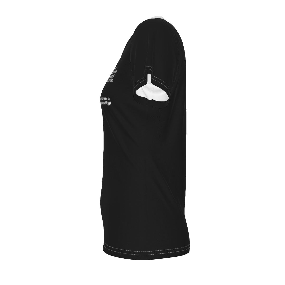 You Must Be THIS Tall - V neck tee - black
