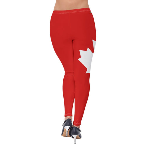 Canada - maple leaf - leggings - red