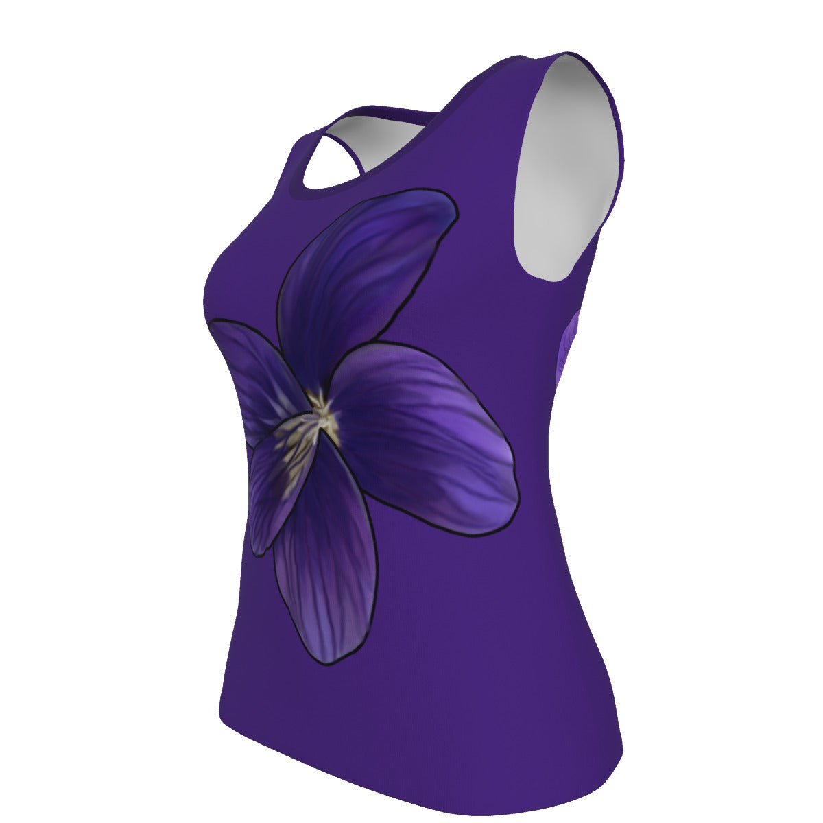 New Brunswick Violet - U neck tank - indigo