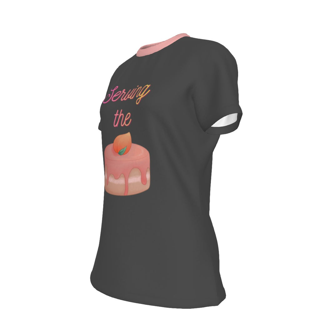 Serving the Cake - grey - round neck