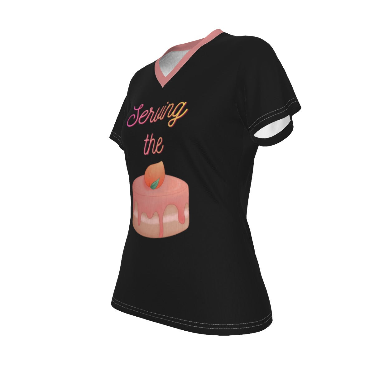 Serving the Cake - black - V neck