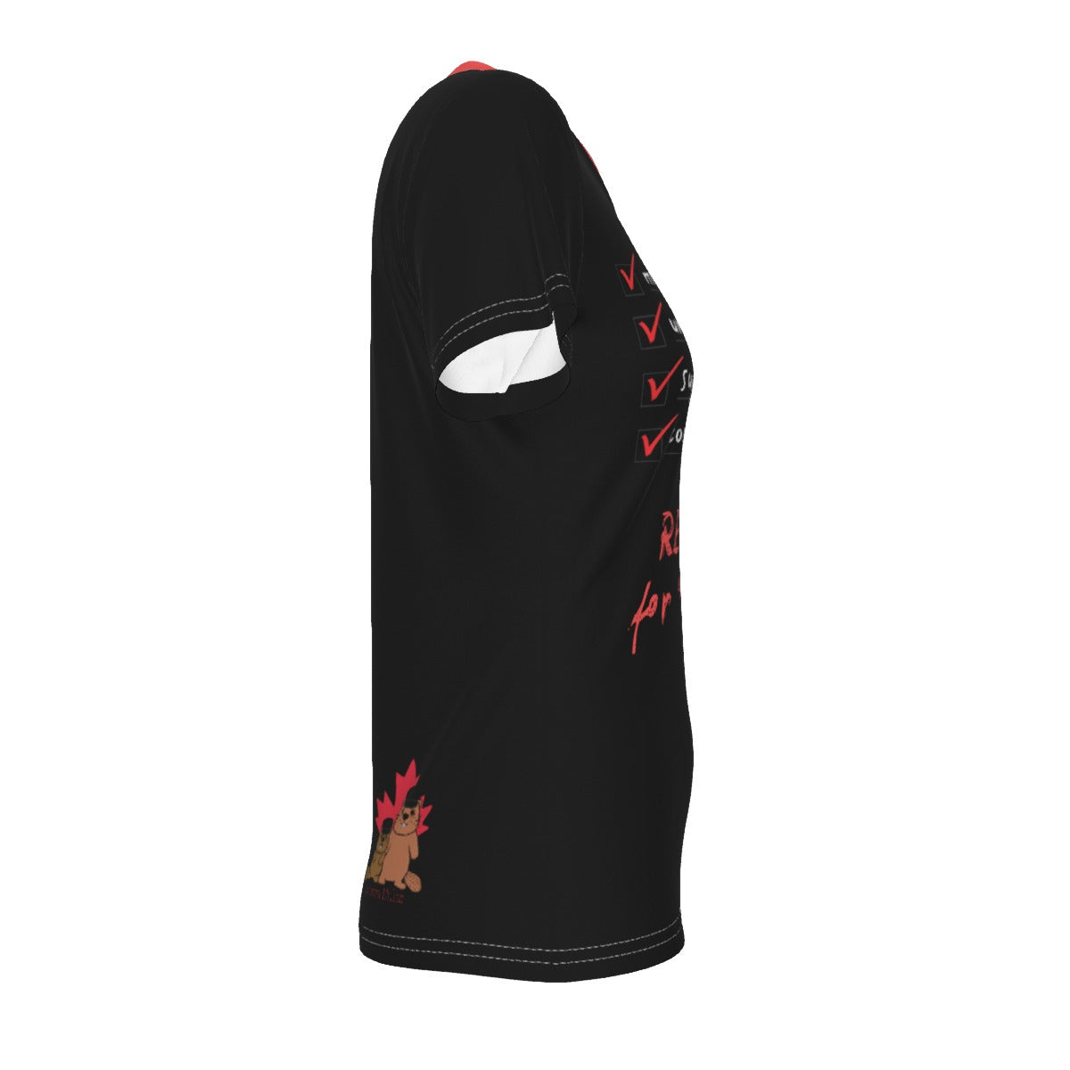 Ready for the Day - V neck tee - black