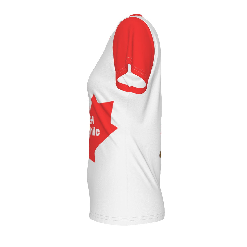 Canadaphile - V Neck Tee - white/red