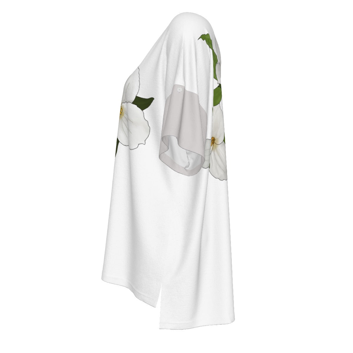 Ontario Trillum - drop shoulder tee - white