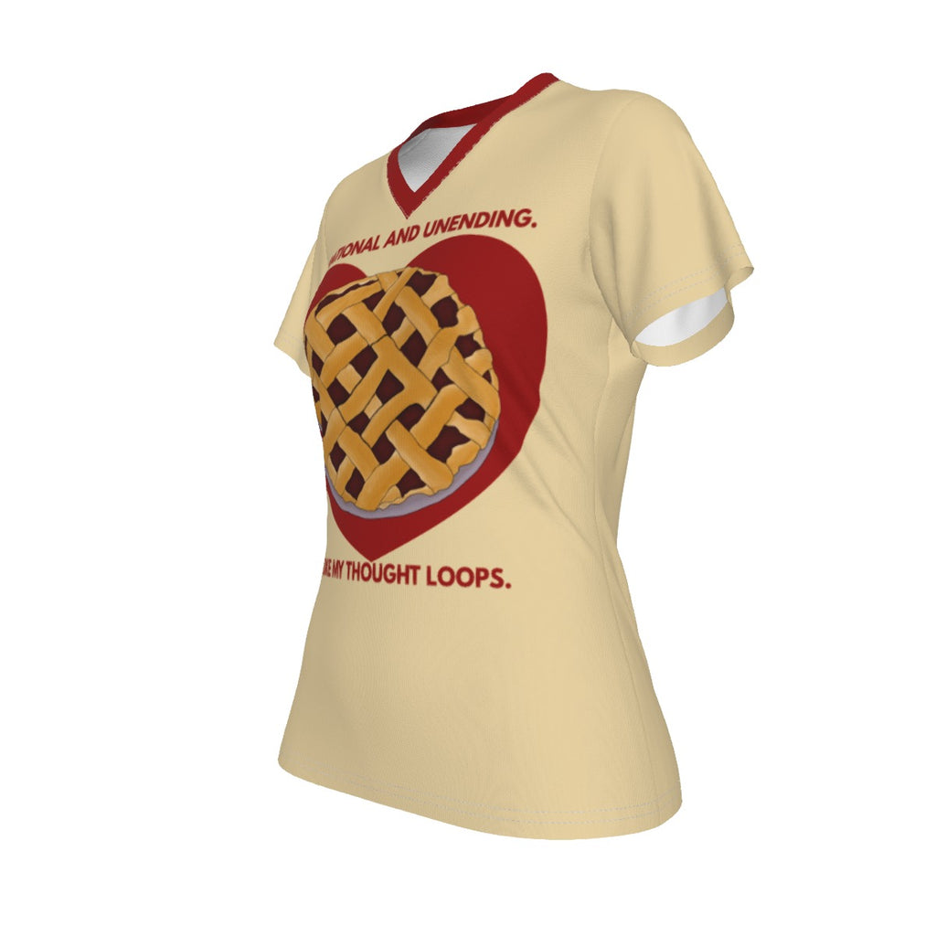 Irrational Pi/OCD - butter - V neck tee