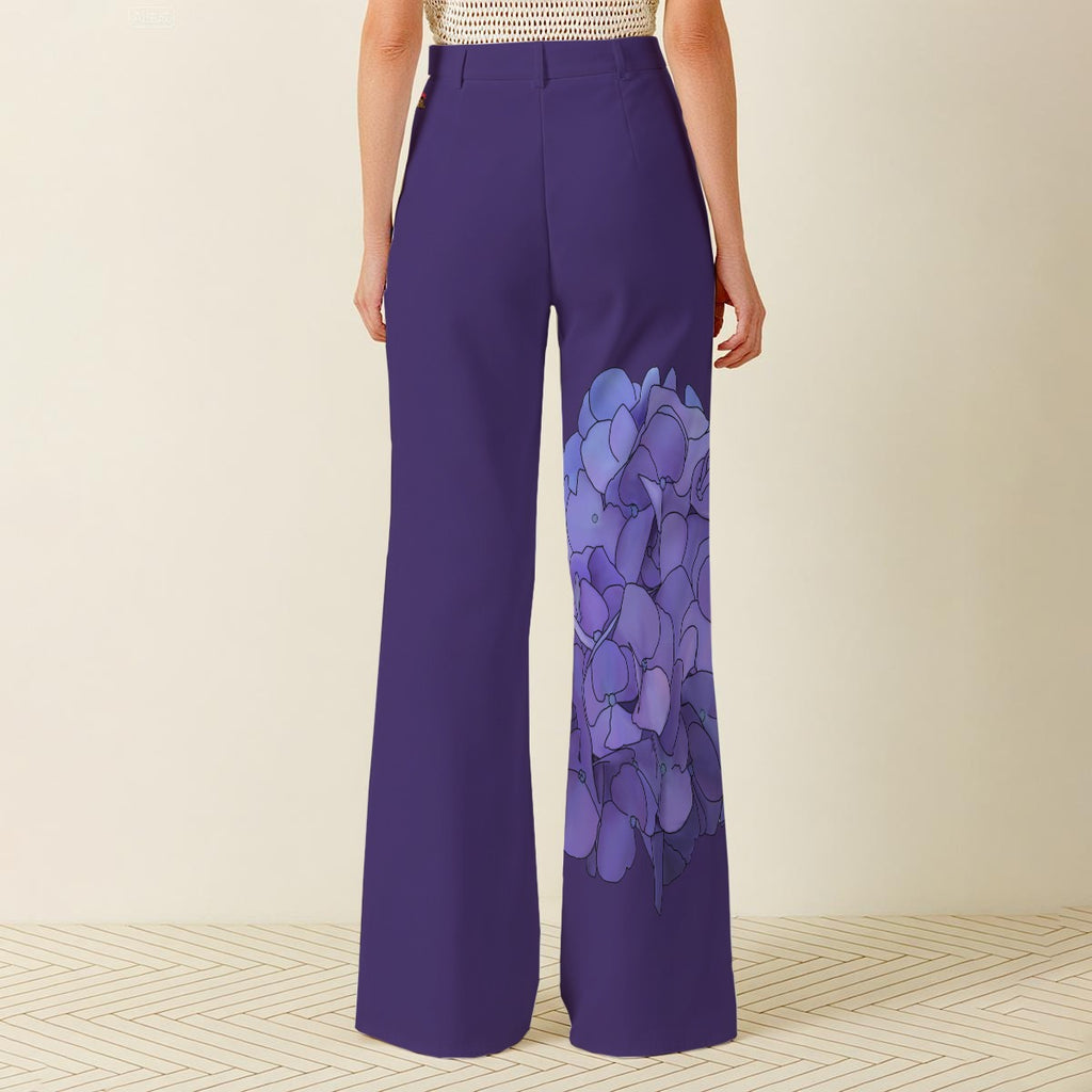 Hydrangea - wide leg pants - dark periwinkle.