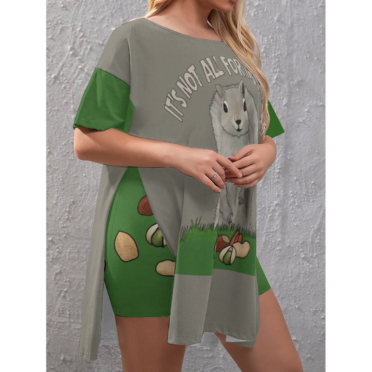 Nuttin - shorts set - pumice grey