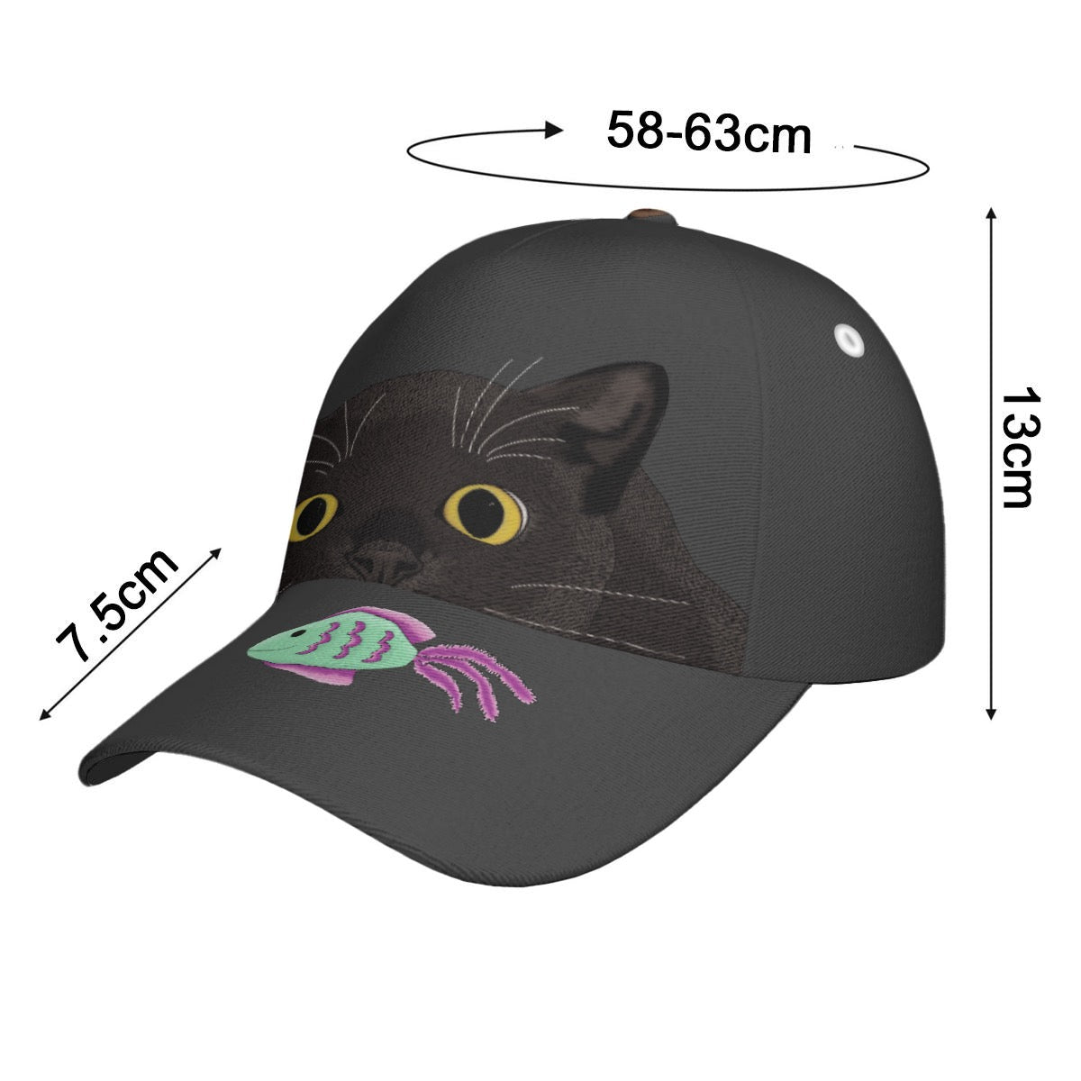 Cat hunting - baseball cap - black