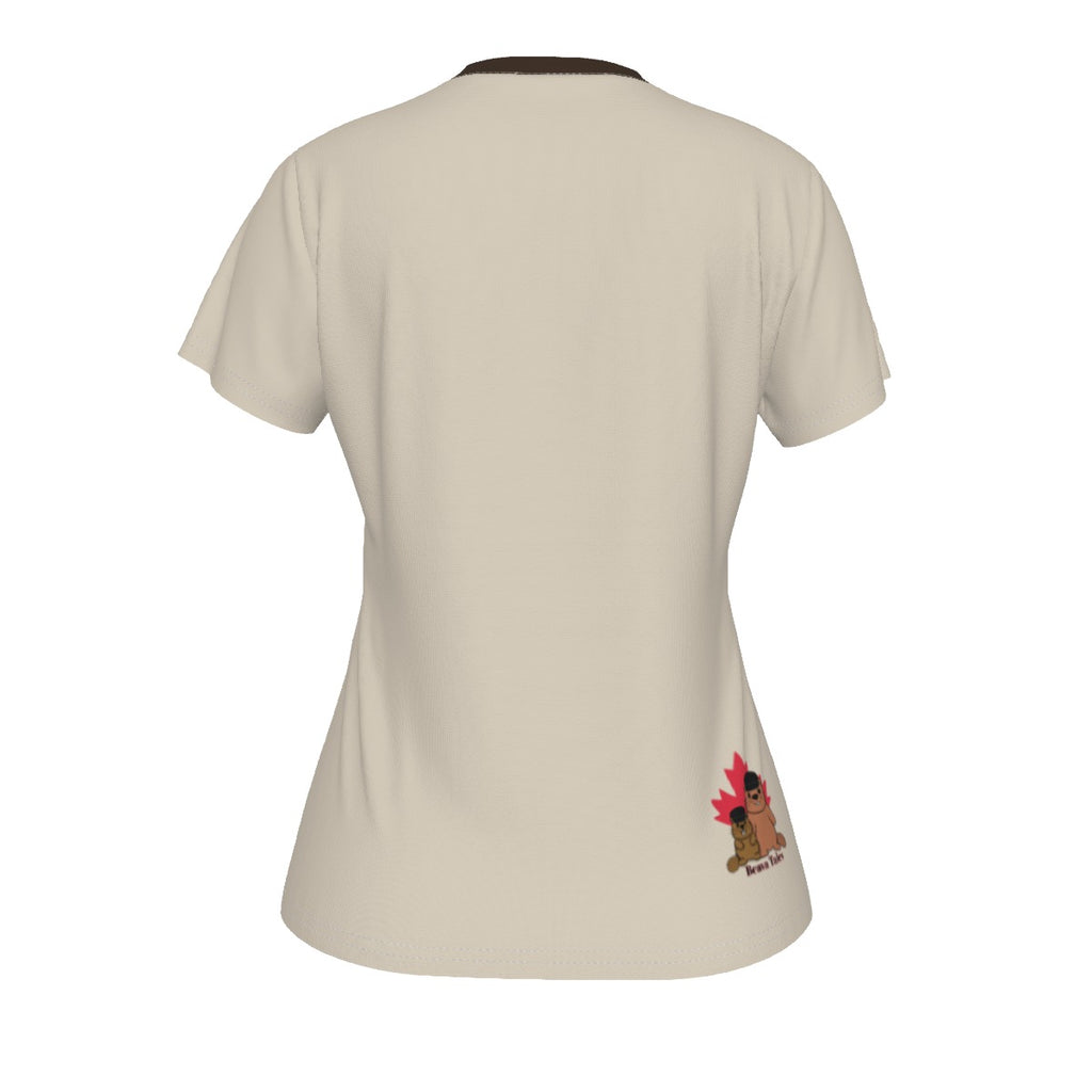 Trash Princess - V neck tee - tan