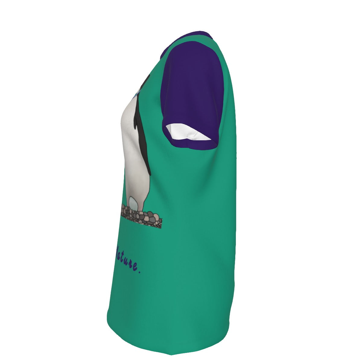 Penguins - gay - round neck tee - green indigo