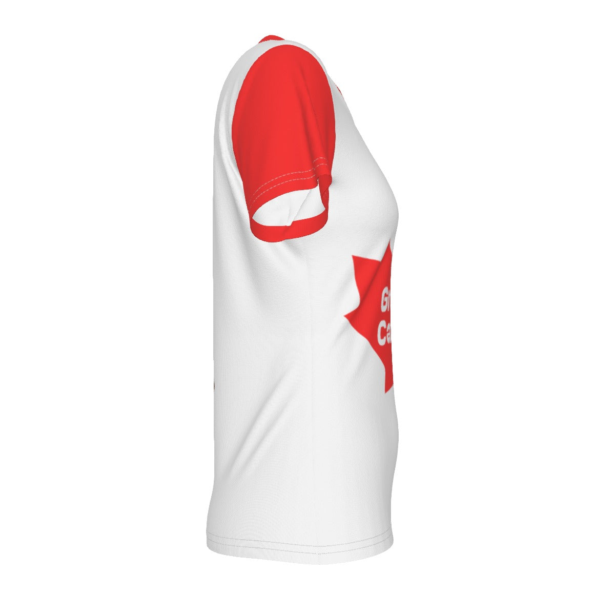 Canadian Grade EH - V neck tee - white/red