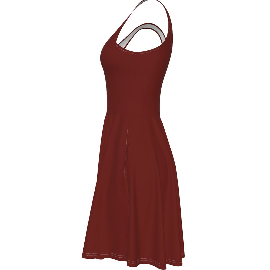 Anger Issues - tank vest dress - maroon