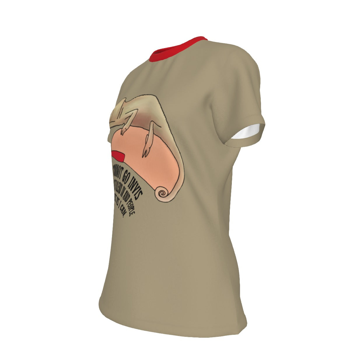 Chameleon - round neck tee - tan taupe