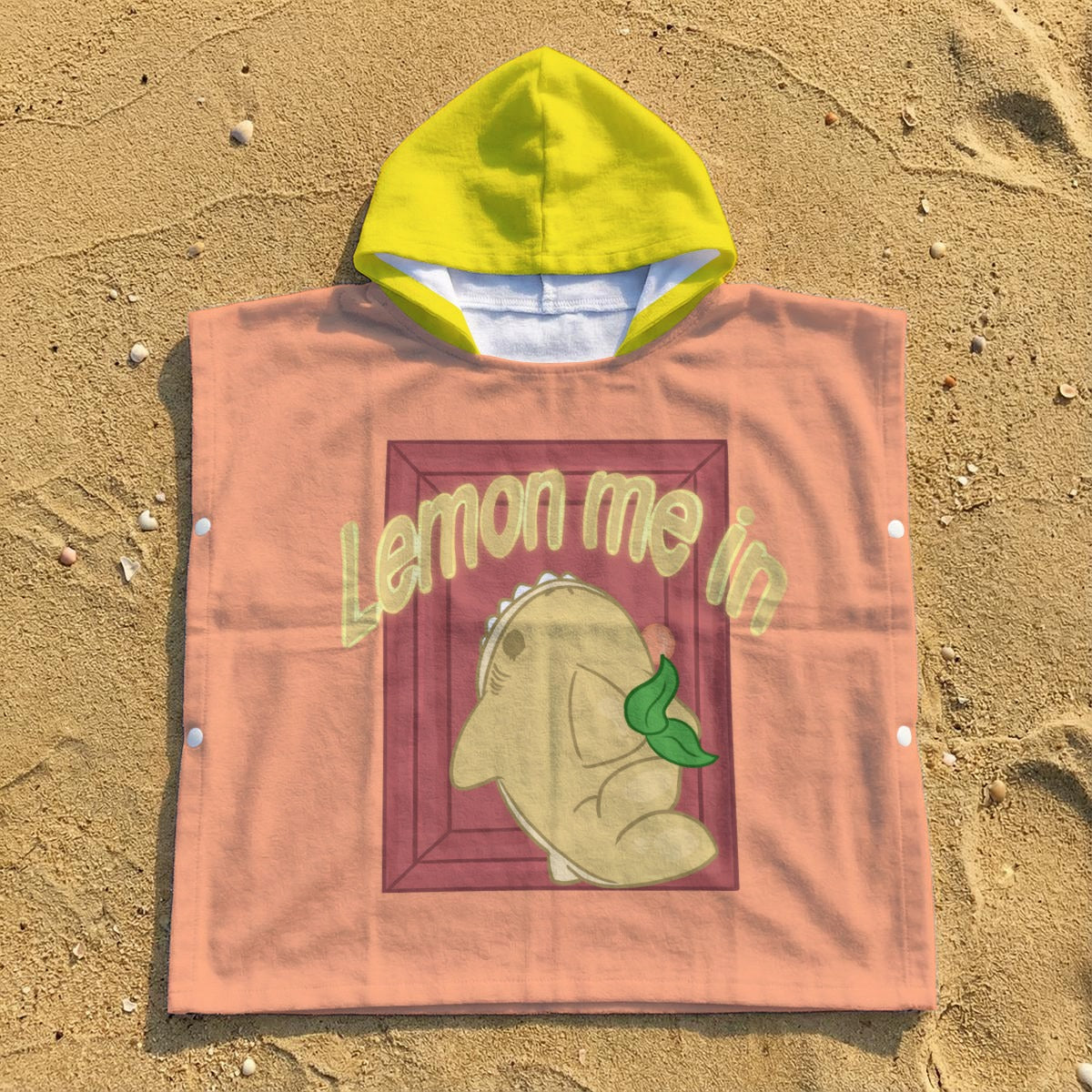 Kid's Hooded Towel Poncho - Lemon Me In