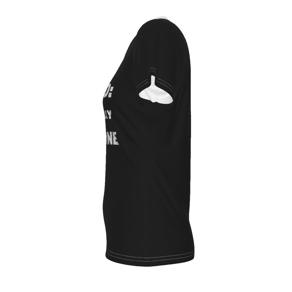 Dopamine - V neck tee - black with white