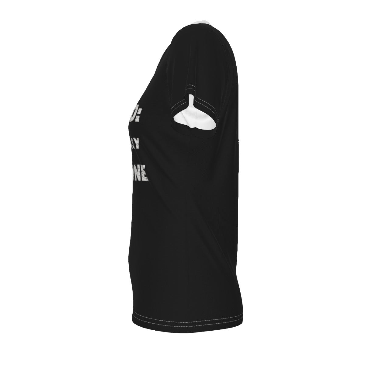 Dopamine - V neck tee - black with white
