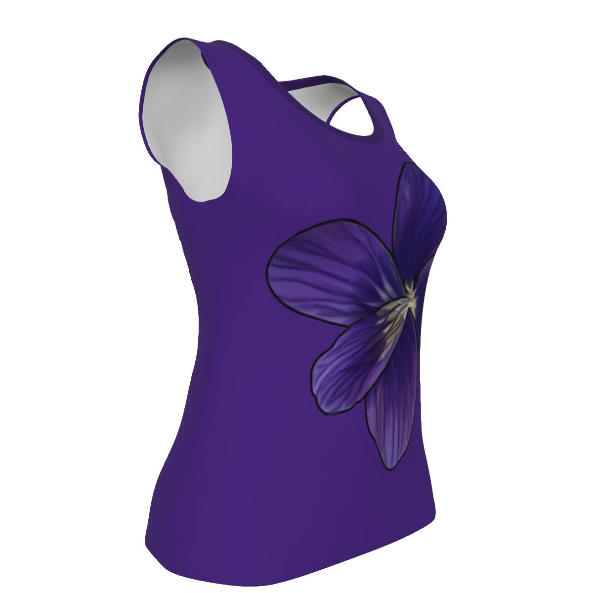 New Brunswick Violet - U neck tank - indigo