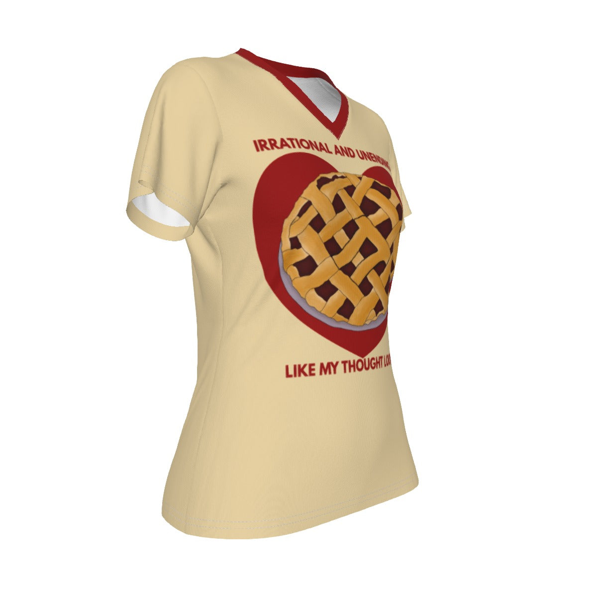 Irrational Pi/OCD - butter - V neck tee