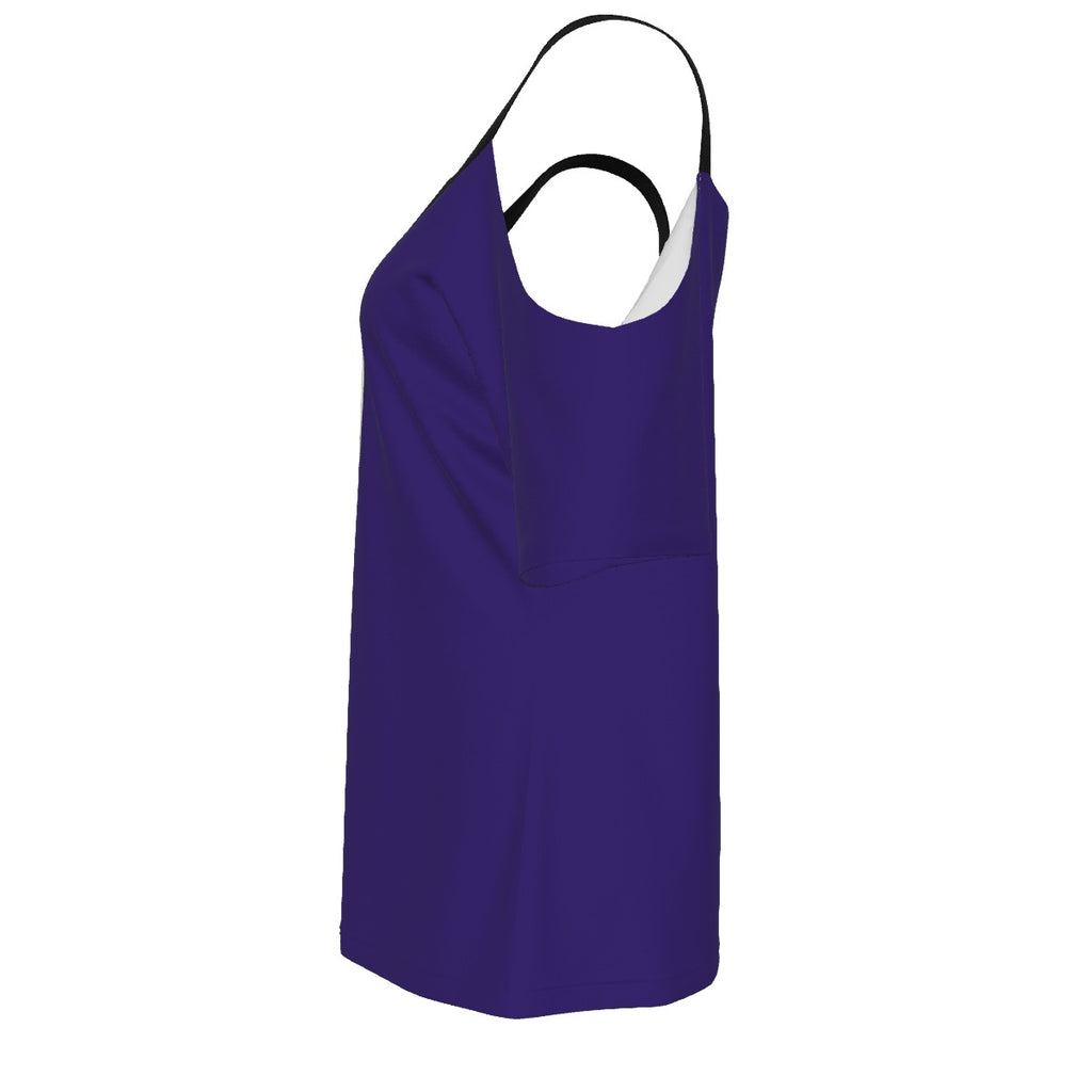 Mammaries Truth Social parody - cold shoulder top - indigo