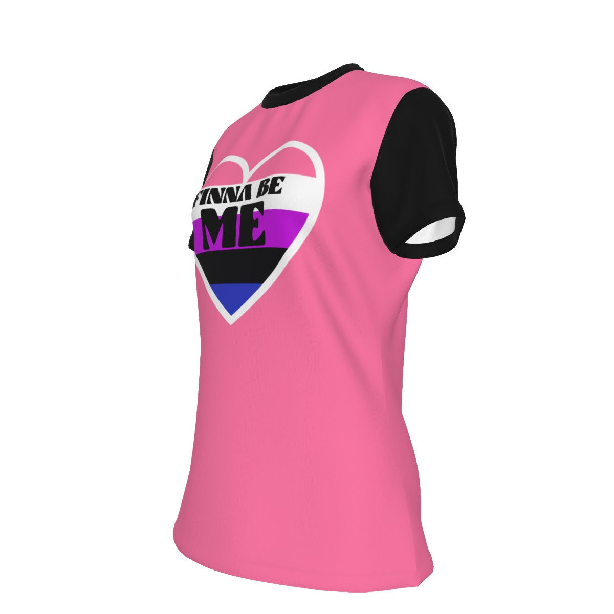 Finna Me - Gender Fluid - round neck tee - pink