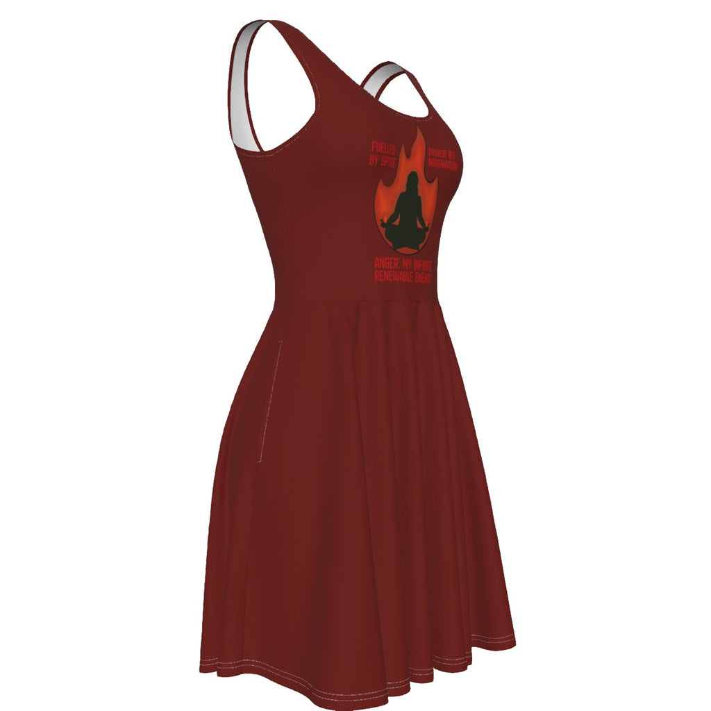 Anger Issues - tank vest dress - maroon