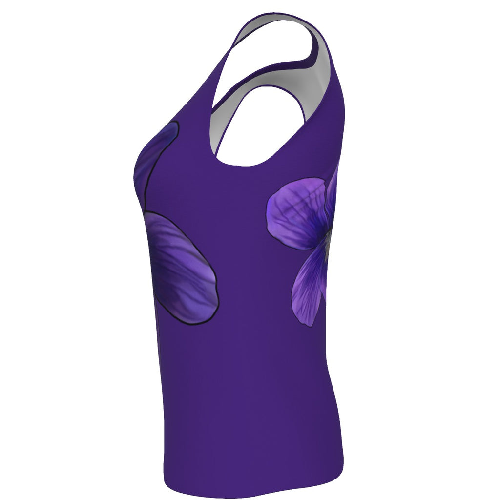 New Brunswick Violet - U neck tank - indigo