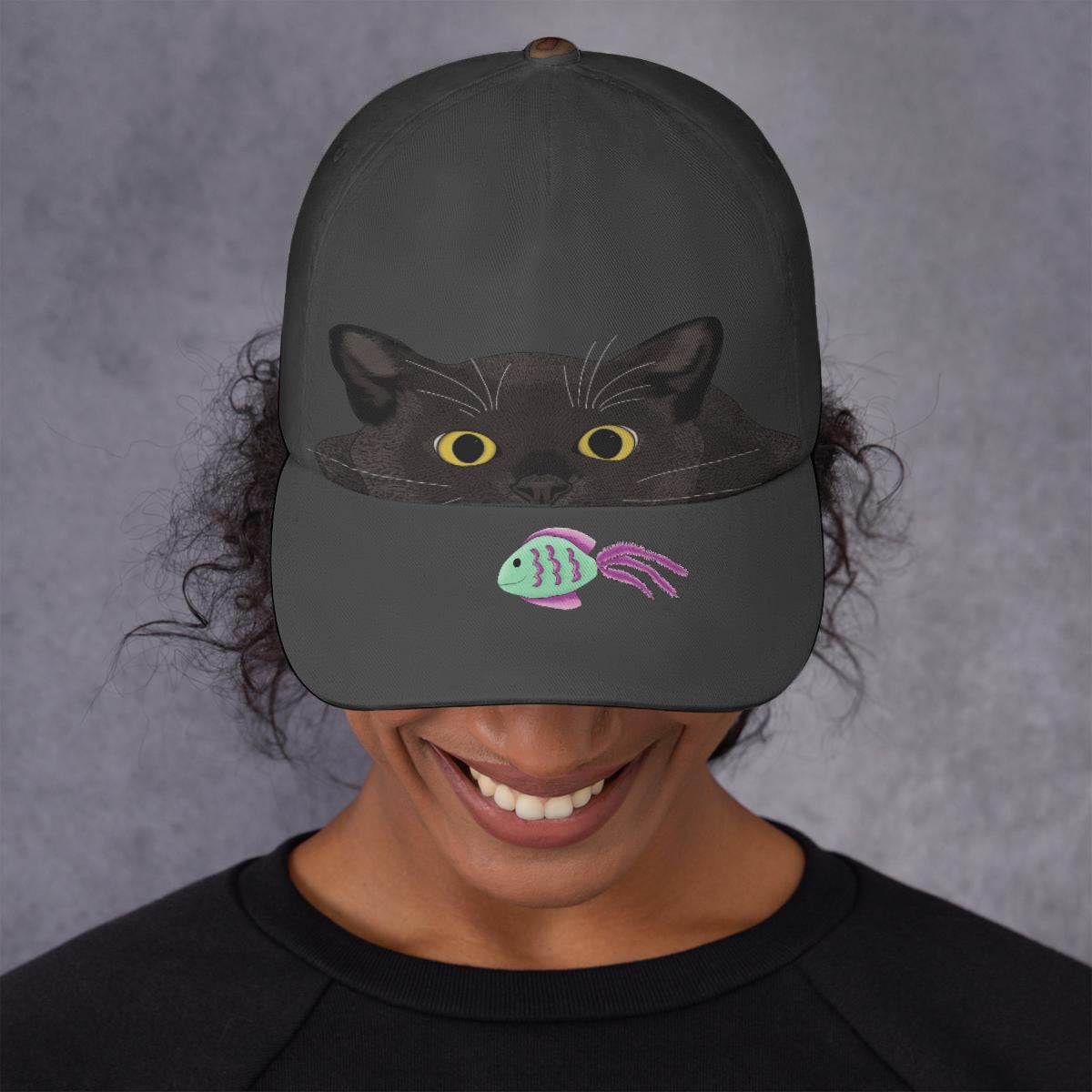 Cat hunting - baseball cap - black