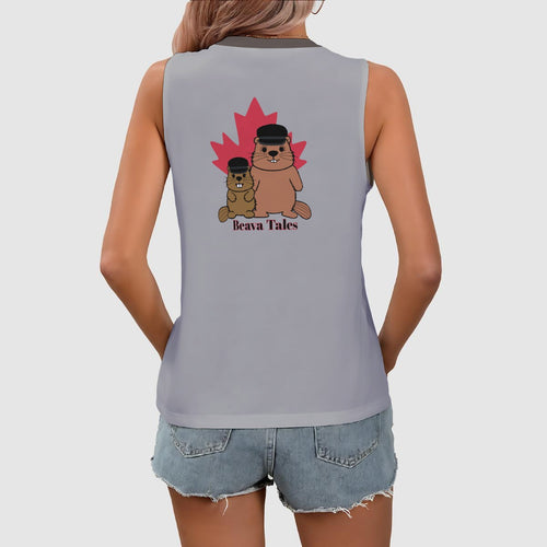 Canada Spirit Animal - Cobra Chicken - V neck tank - grey