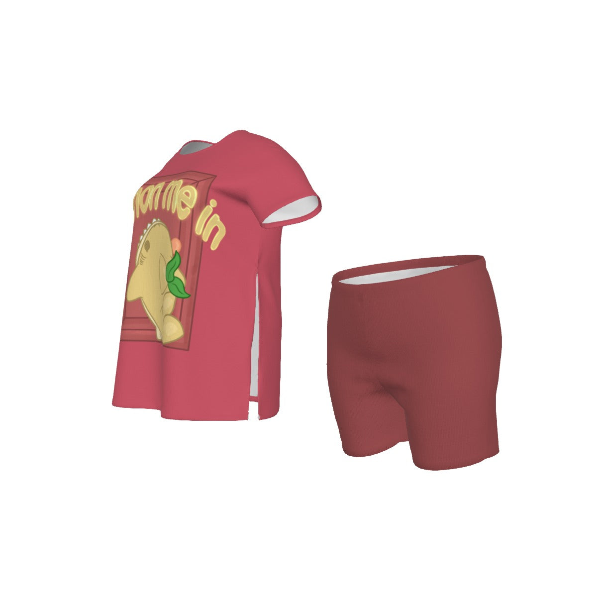 Lemon Me In - shorts set - salmon