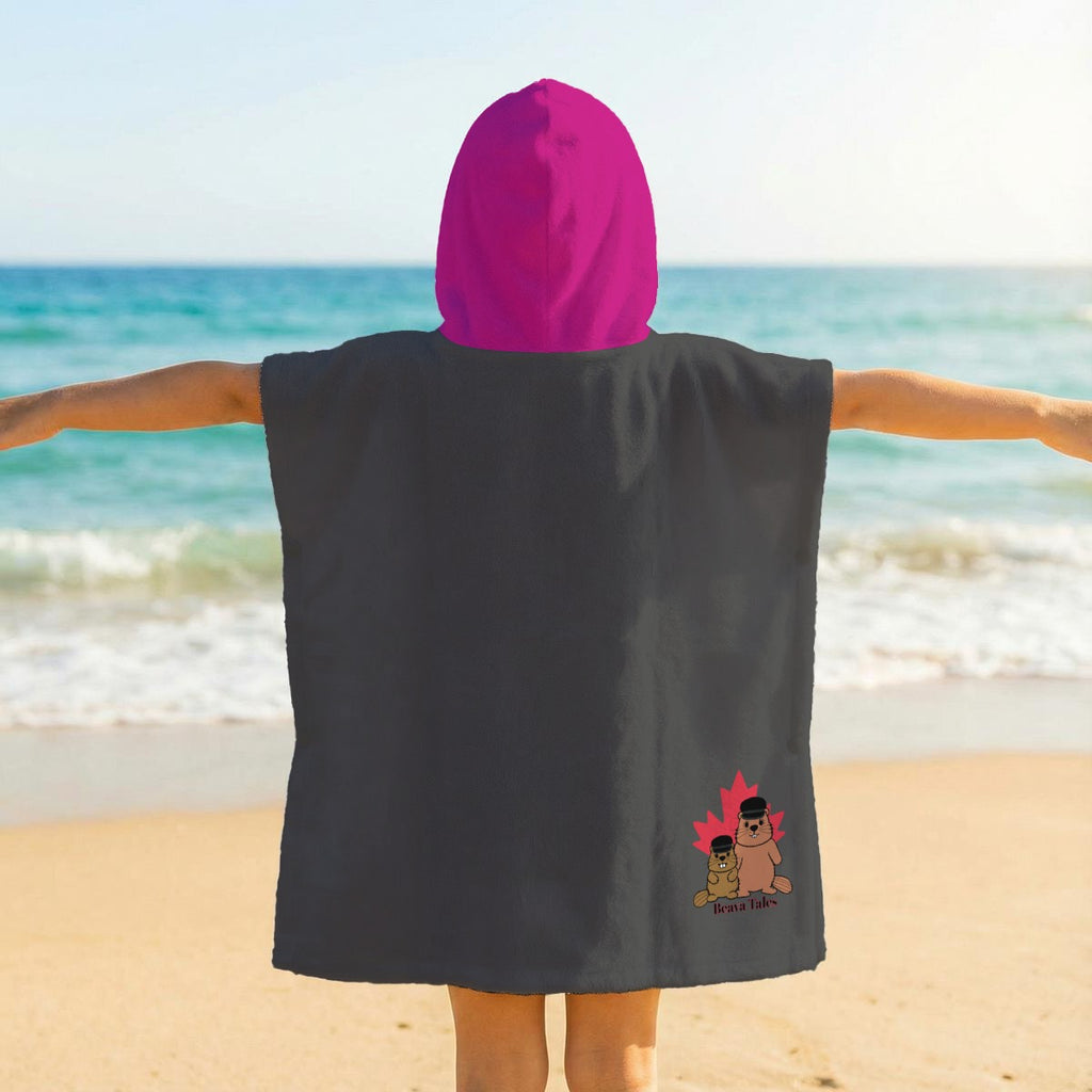 Kid's Hooded Towel Poncho - Kya the dog