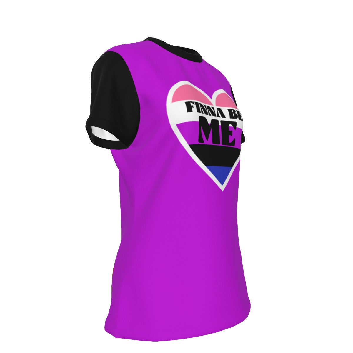 Finna Me - Gender Fluid - round neck tee - purple