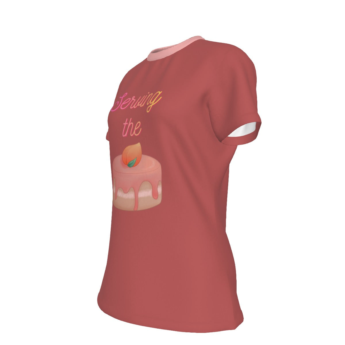 Serving the Cake - salmon - round neck