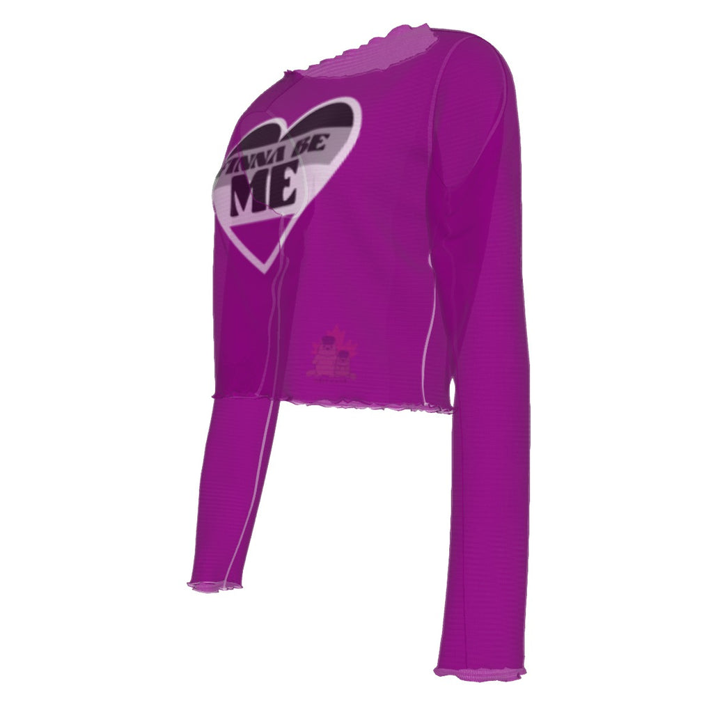 Finna Me - Asexual - mesh crop - purple