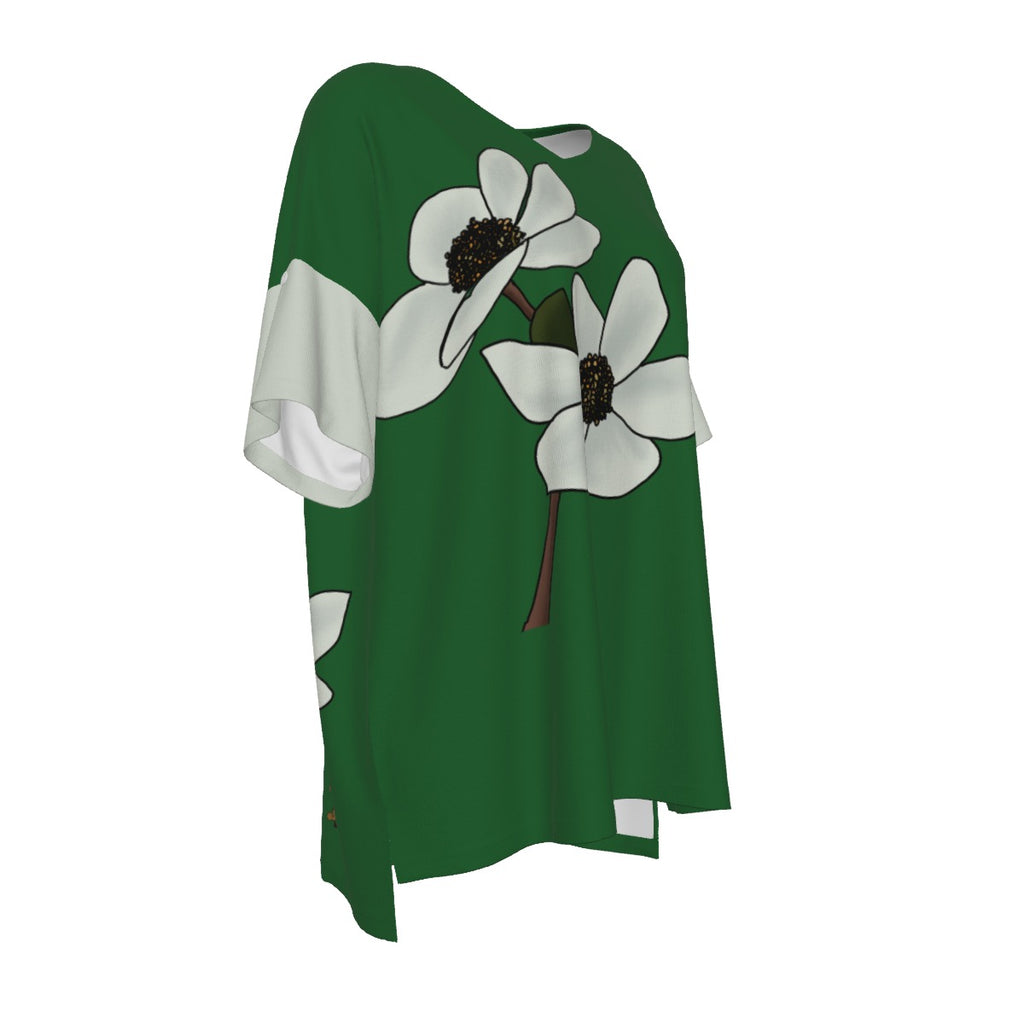BC Dogwood - drop shoulder tee - forest green